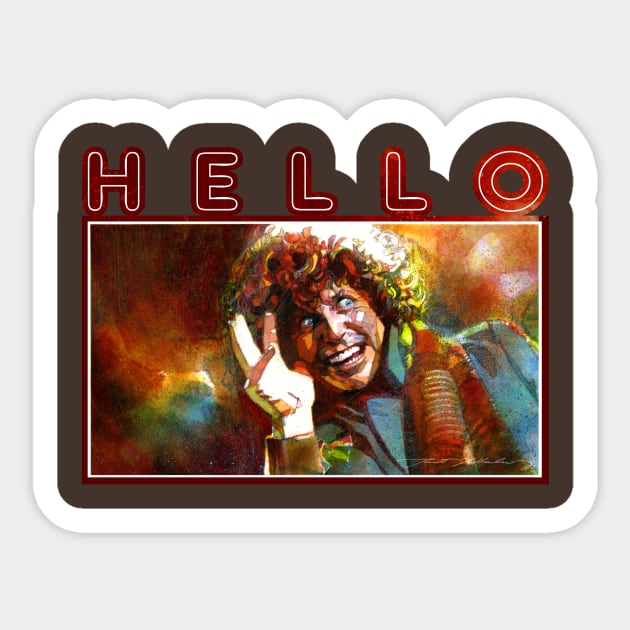 HELLO! Doctor Who Sticker by McHaleyArt